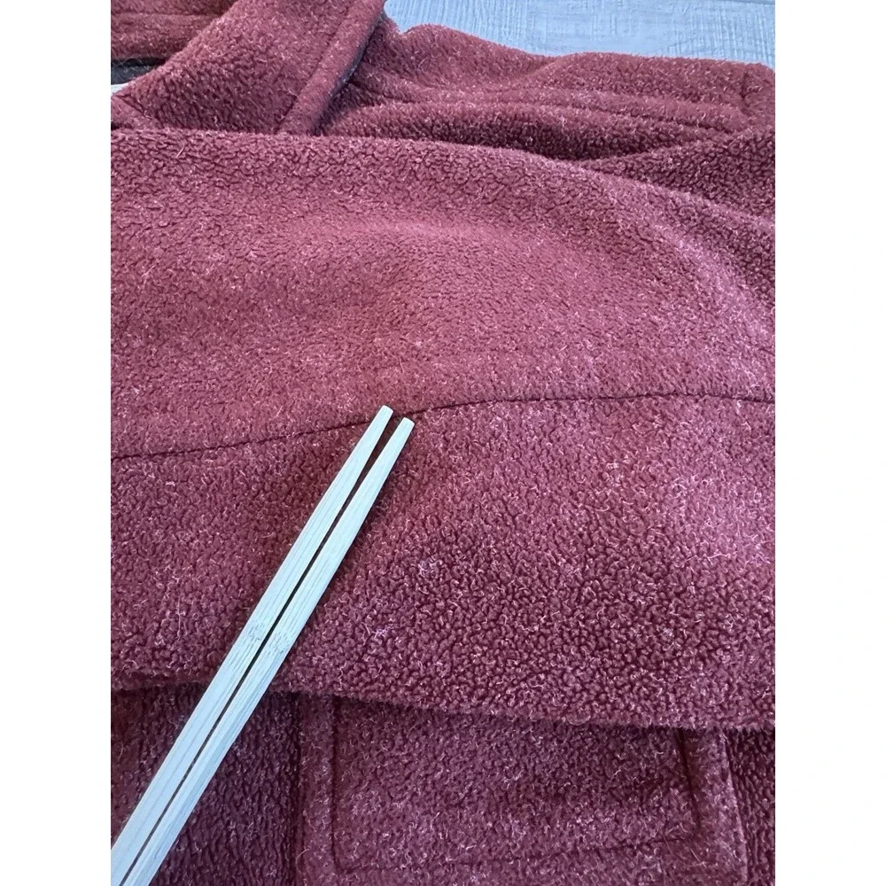 Tommy Bahama Men’s‎ Long Sleeves Fleece Shirt Button Down Burgundy Size XL